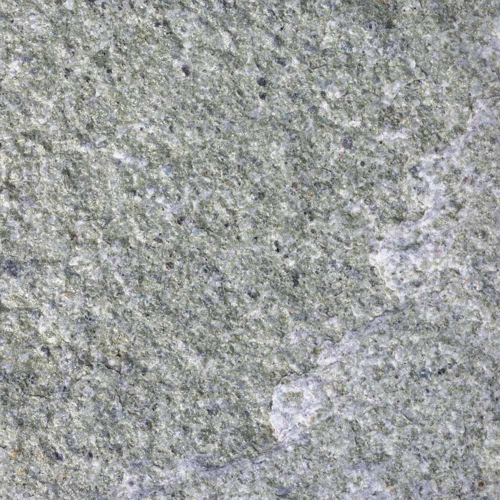 sea mist green flagstone Close-up of a textured stone surface with a gray and white color scheme.